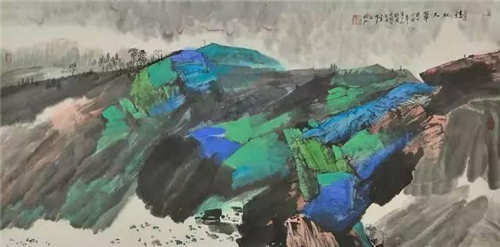 精神与意象——读张江重彩山水画作品
