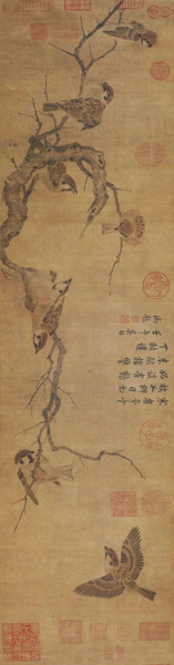 《寒雀图图卷》 崔白 23.5 × 101.4 cm 北京故宫博物院藏