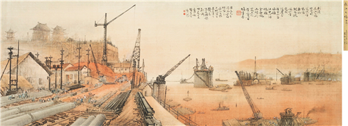 ▲黎雄才《长江大桥》
