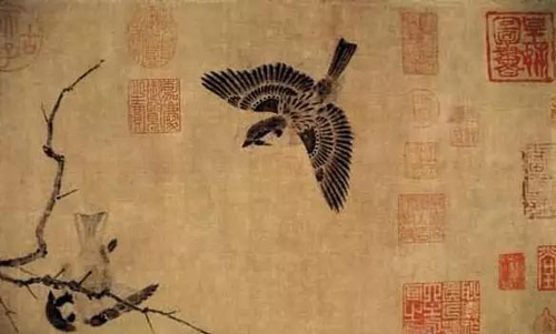 【北宋】崔白 花鸟