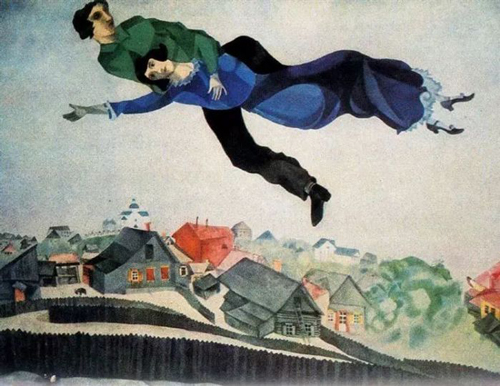 Over the Town，Marc Chagall，1918