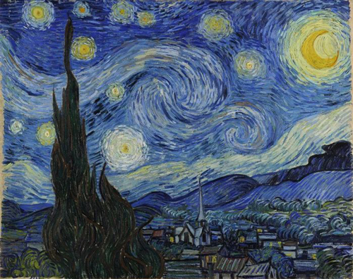The Starry Night，Vincent Willem van Gogh，1890