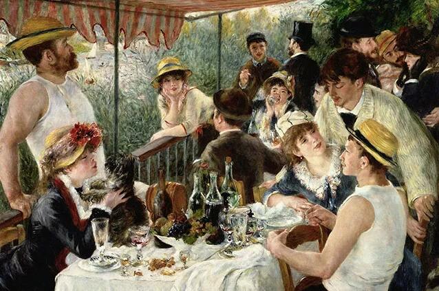   皮耶·奥古斯特·雷诺瓦（Pierre-Auguste Renoir）《船上的午宴》 1882年作 菲利普美术馆，华盛顿哥伦比亚特区