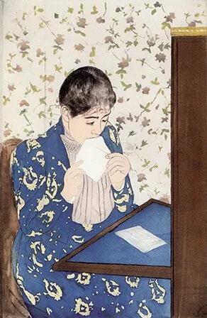   玛丽·卡萨特（Mary Cassatt）《信函》 1890–91年作 大都会艺术博物馆，纽约