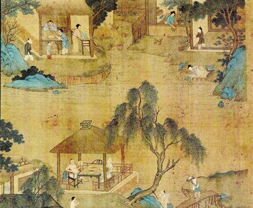 刘松年(款)《幽风七月图卷》局部
