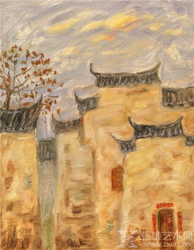华怀晖作品《雨后古徽州》