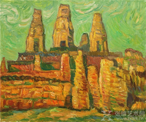 华怀晖作品《泰国古王陵》