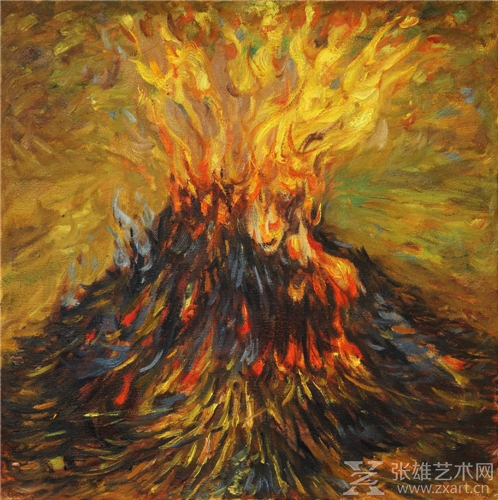 华怀晖作品《火舞秋草》
