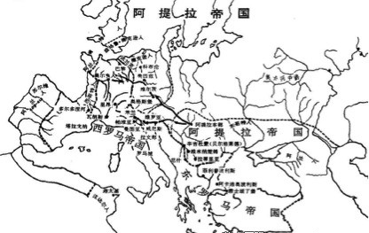 阿提拉帝国疆域图