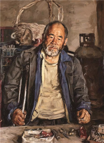 杨飞云  坚毅  布面油画  130X97cm  2009年