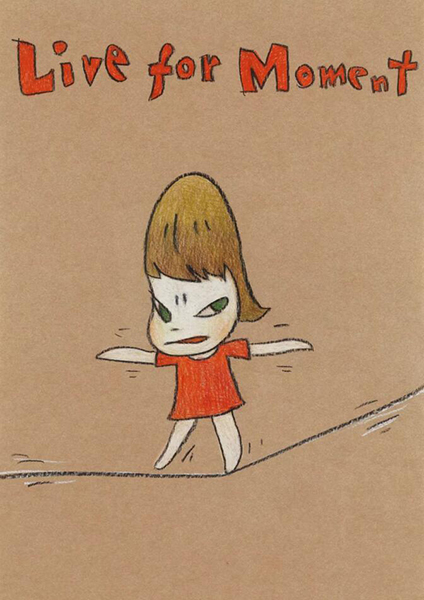 奈良美智（日本，1959年生） 《Live for Moment》 彩色铅笔 纸本 41.9 x 29.5 cm. 2006年作 估价：港元 600,000 - 800,000