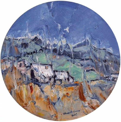 《楼兰夜话NO.44》 190cm x 145cm 布面油彩 2006年