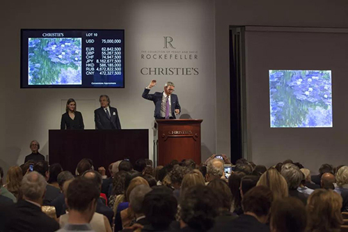 莫奈名作《绽放的睡莲》以84,687,500美元成交，创下莫奈作品的拍卖世界纪录