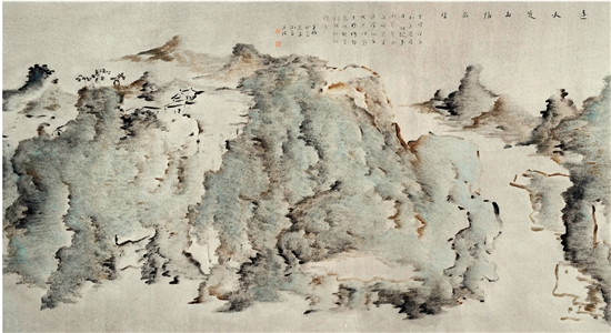   杨福音 远水近山情万种 国画