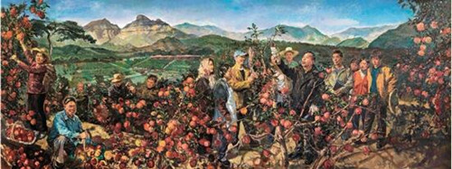  《太行山上的新愚公——李保国》油画作品欣赏