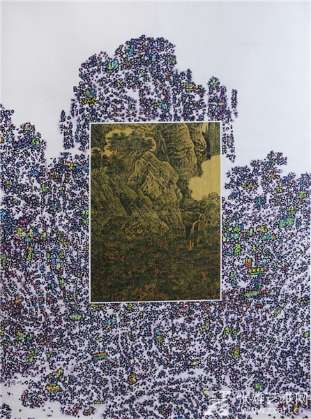 陈俊-《经典  今典NO.9》-160×118cm-宣纸 水墨 丙烯 矿物色-2015