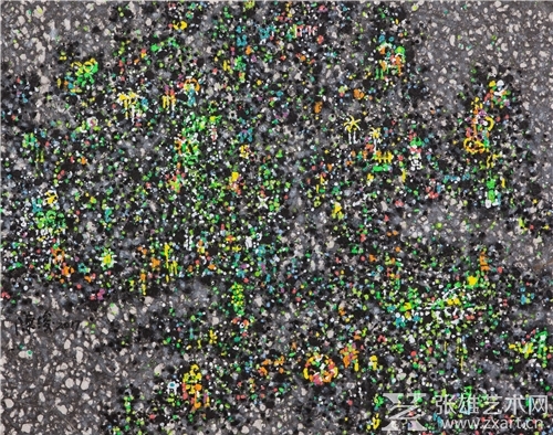 陈俊-《有基因的片段NO.12》-55×70cm-纸本 综合材料-2017