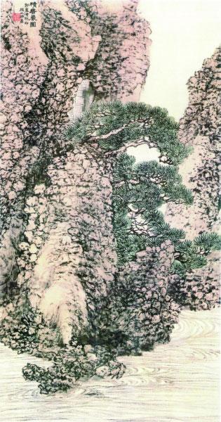   积书岩图（国画） 69.5×39厘米 清 赵之谦 上海博物馆藏