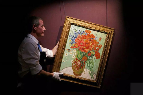 梵高 雏菊与罂粟花