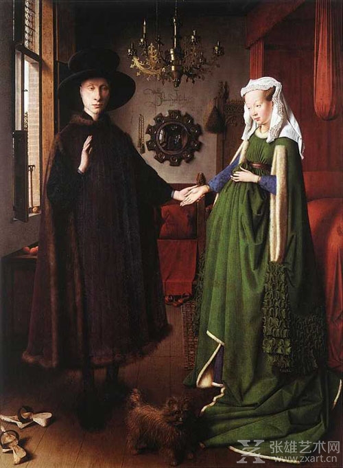  阿尔诺芬尼夫妇像 凡·艾克 尼德兰 油画 1434年 81.8×59厘米 伦敦国立美术馆