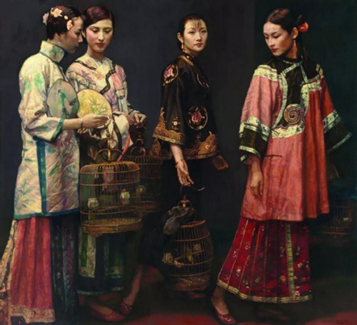 陈逸飞《俪人行》油彩  190×208cm  1997年