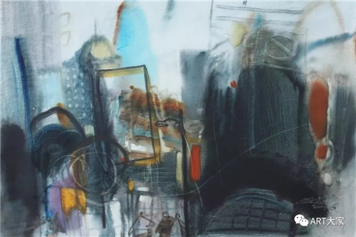 《闹巷》水彩 77x52(cm) 姚波 2013