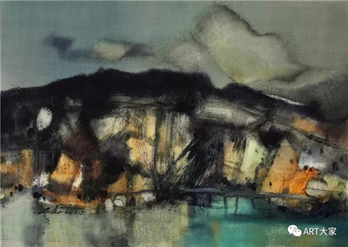 《山逝系列1》水彩 78x55.8(cm) 姚波 2010
