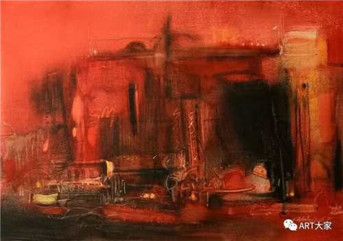 《城市行草•“血拼”夜》水彩 54.2x77.2(cm) 姚波 2016