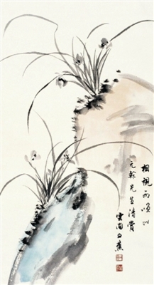 白蕉所作兰花风姿绰约 人称“兰王”