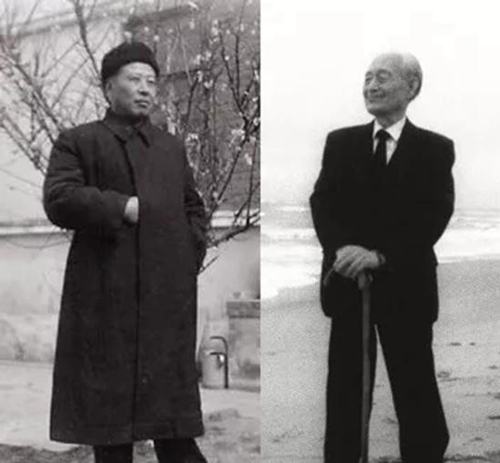 魏仰之（左）；赵朴初（右）