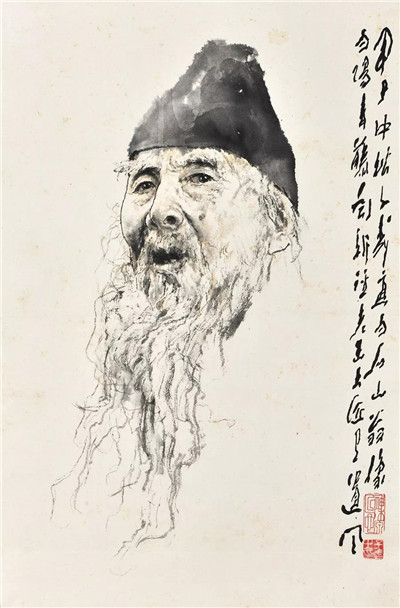 《白石山翁》颇为引人注目,与传统的中国人物肖像画不同,王子武人物画