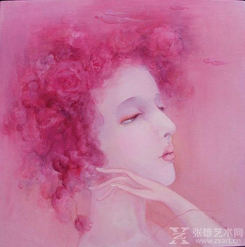 粉红回忆之一 60X60CM 布面油画 2017年