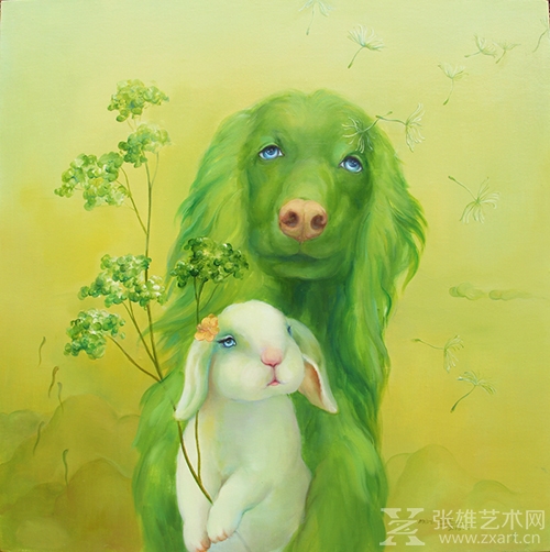 我要给你整个春天系列之一60X60CM 布面油画 2018年