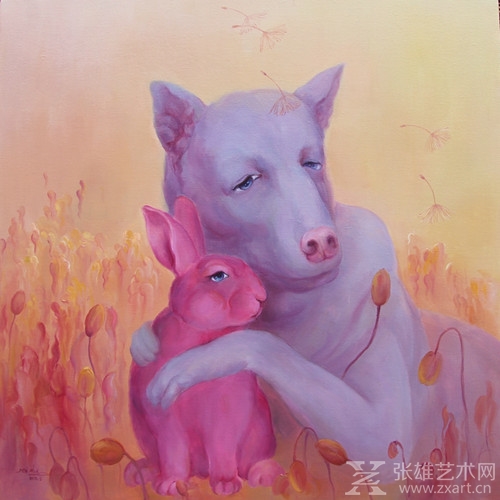 我要给你整个春天系列之二  60X60CM 布面油画 2018年