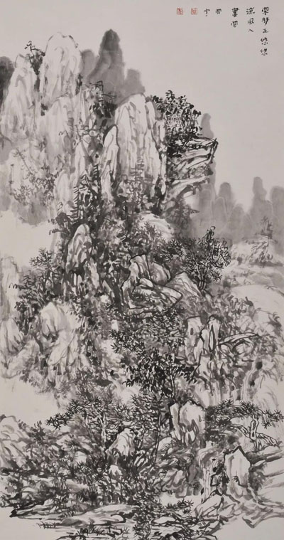   凉风入画阁/136cm×68cm