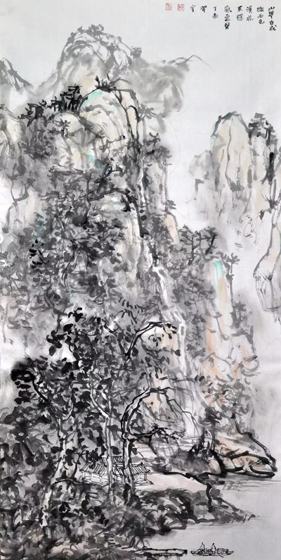   山翠自成微雨色/136cm×138cm