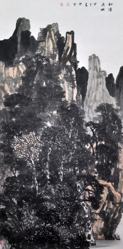   松溪寻幽/138cm×68cm