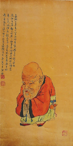 寿星图（纸本设色）  清  居廉