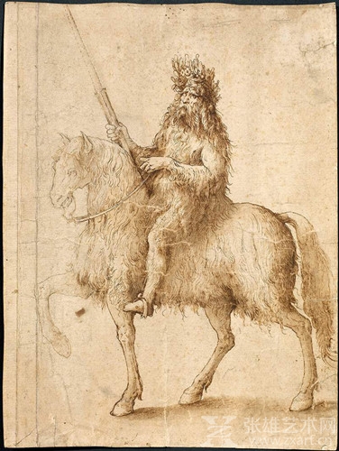 《骑士》，达·芬奇，素描，15世纪