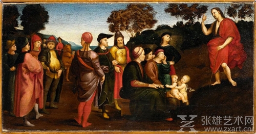  《施洗者圣约翰布道》，拉斐尔，布面油画，1505-1509年