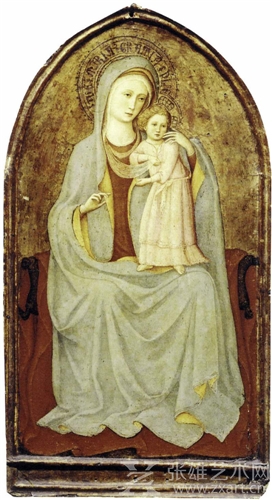 《圣母玛利亚和圣子》，安杰利科，板上油画，15世纪