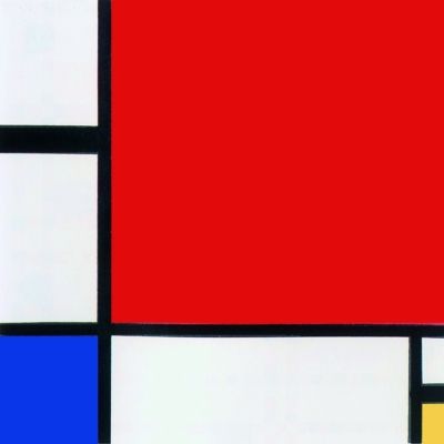 红、蓝、黄构图（油画） 蒙德里安
