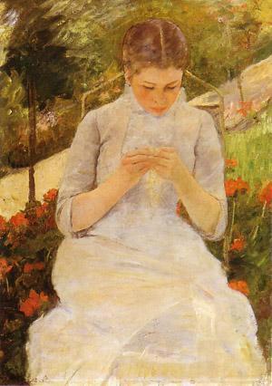 《花园中的年轻女郎》 作者 玛丽·卡萨 
