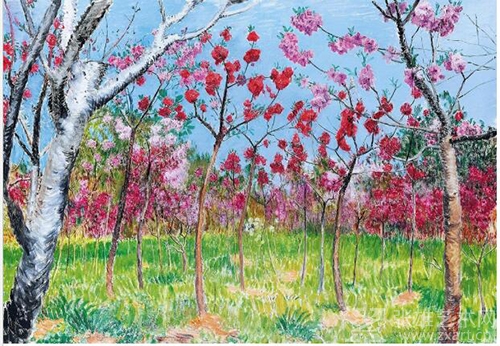 周春芽 冬天已经过去 2010年 布面油画 210×300cm 成 交 价： 897万元