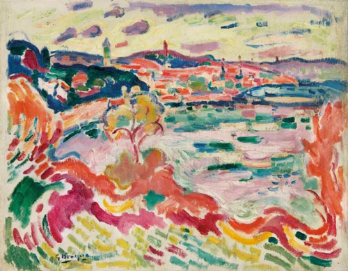 乔治·布拉克 (1882-1963) 《埃斯塔克》 油彩 画布 37.5 x 47.5 cm. 约1906年作
