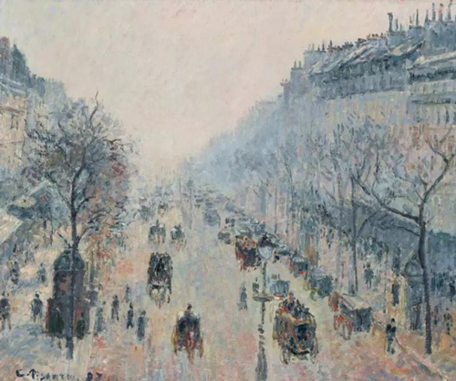 卡米耶·毕沙罗（Camille Pissarro） 《蒙马特大道，晨雾》 成交价：350万英镑   **由亚洲藏家投得**