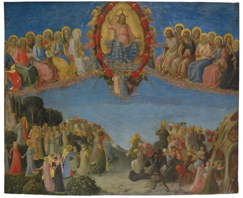 赞诺比·斯特罗兹（1412–1468） 《最后的审判》 金色底板 106.5 x 131.5 cm. 估价：英镑 2,000,000 - 4,000,000