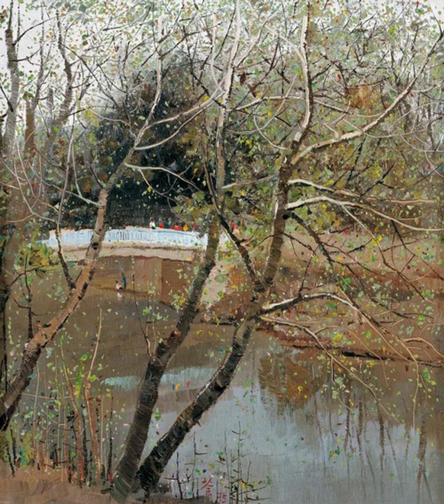 吴冠中 紫竹院风景 1975年   布面 油画 61×54.5 cm 成交价：RMB 9,200,000