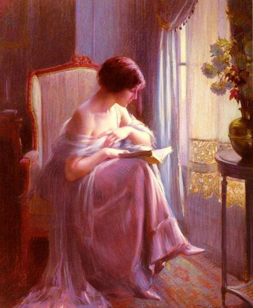《窗边阅读的女人》 1930年 德尔菲恩·恩霍拉斯 法国