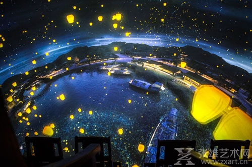 辉煌的汴河夜景